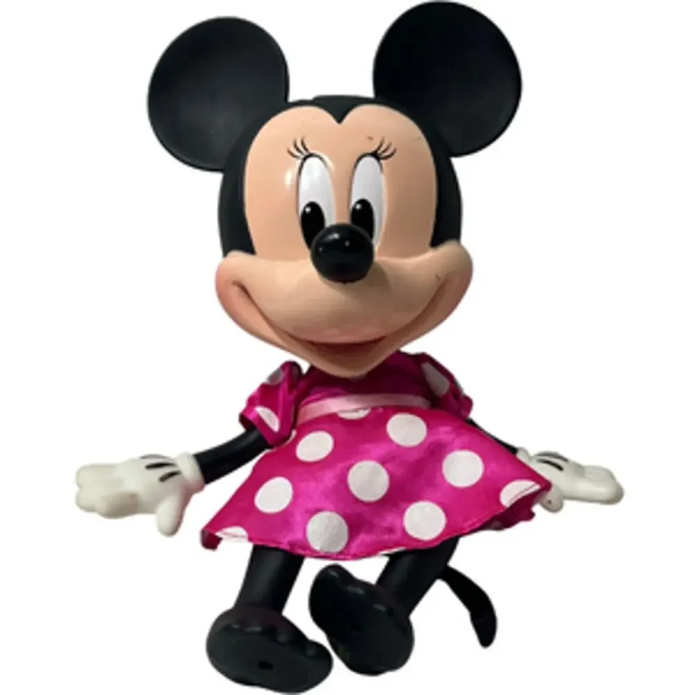 Disney Minnie Mouse Electronic Doll Pink Polka Dot Dress Medium